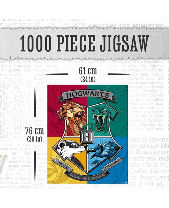 1000 Piece Jigsaw Puzzle Harry Potter Puzzle with House Crests $28.13 Jigsaw Puzzles