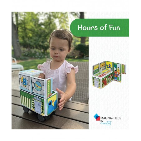Magna-Tiles Hooper’s Store Magnetic Kids’ Building Toys Educational Magnetic Tile “Sesame Street” Toys for Ages 3+ 16 Pieces ...