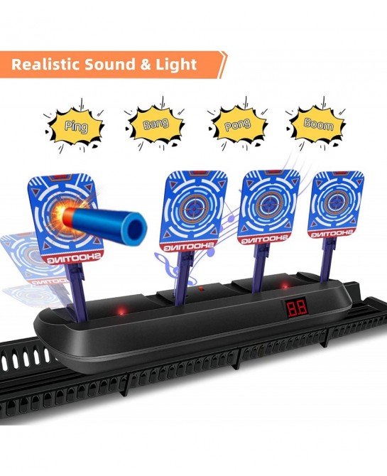 Electronic Shooting Target with Foam Dart Digital Scoring Auto Reset Target for Nerf Guns Ideal Gift Toy for Age of 5 6 7 8 9...