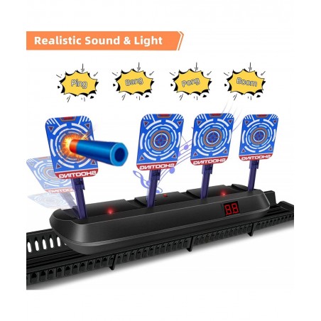 Electronic Shooting Target with Foam Dart Digital Scoring Auto Reset Target for Nerf Guns Ideal Gift Toy for Age of 5 6 7 8 9...
