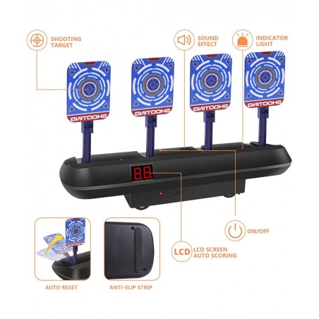 Electronic Shooting Target with Foam Dart Digital Scoring Auto Reset Target for Nerf Guns Ideal Gift Toy for Age of 5 6 7 8 9...