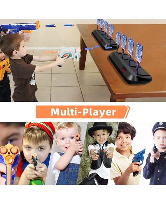 Electronic Shooting Target with Foam Dart Digital Scoring Auto Reset Target for Nerf Guns Ideal Gift Toy for Age of 5 6 7 8 9...