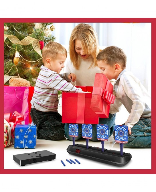 Electronic Shooting Target with Foam Dart Digital Scoring Auto Reset Target for Nerf Guns Ideal Gift Toy for Age of 5 6 7 8 9...