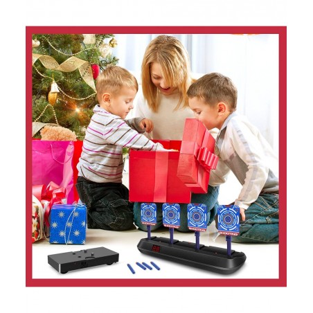 Electronic Shooting Target with Foam Dart Digital Scoring Auto Reset Target for Nerf Guns Ideal Gift Toy for Age of 5 6 7 8 9...