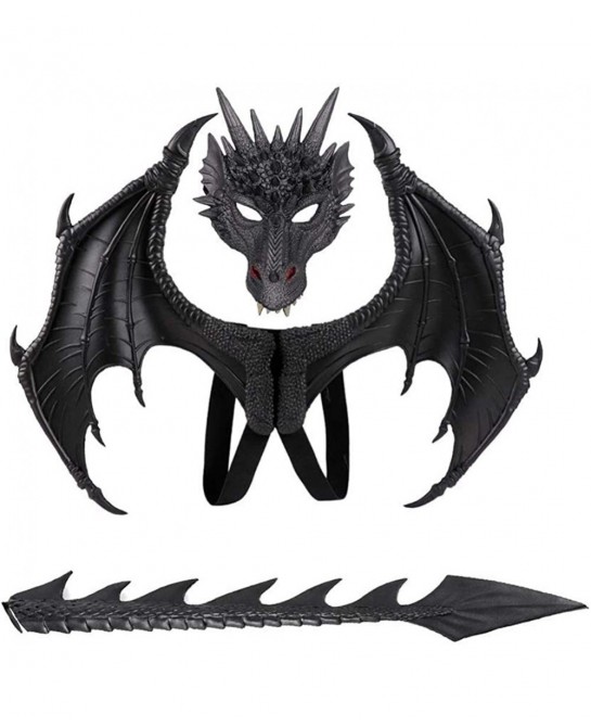Forart Kids Fantasy Halloween Dinosaurio Dragon Costume Child Animal Mask Wing Tail Accessory for Halloween Party $60.43 Kids...
