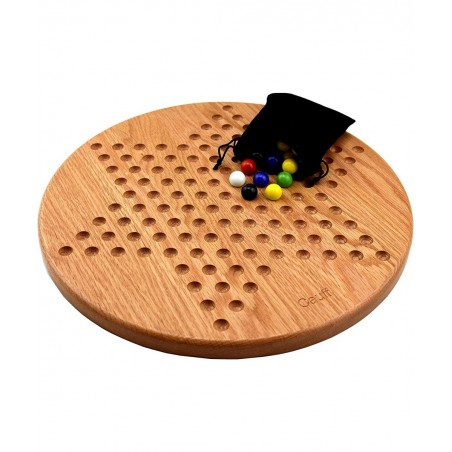14 inch Solid Oak Wooden Chinese Checkers Board Game $82.13 Board Games