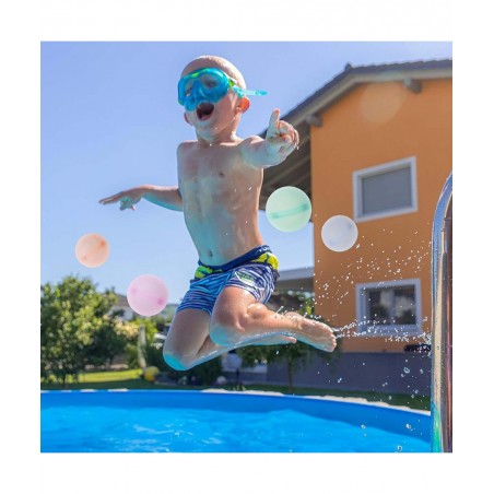 8 PCS Reusable Water Balloons for Kids Adults Refillable Water Balloons Quick Fill Self Sealing Magnetic Water Balloons for S...