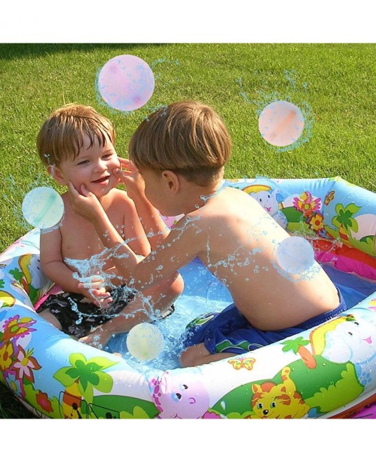 8 PCS Reusable Water Balloons for Kids Adults Refillable Water Balloons Quick Fill Self Sealing Magnetic Water Balloons for S...