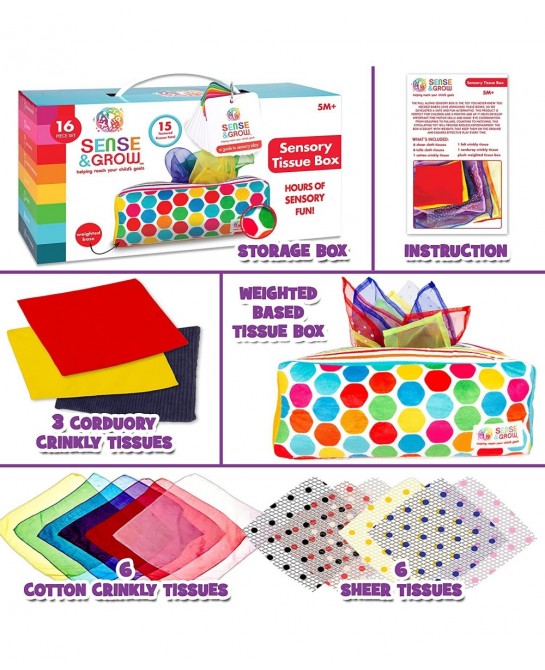 Sense & Grow Sensory Magic Tissue Box $38.89 Balls for Babies & Toddlers