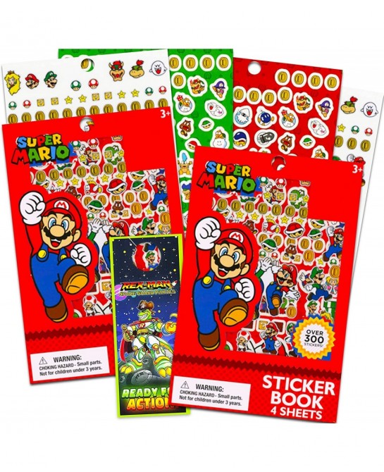 Nintendo Mario Sticker Ultimate Pack Set ~ Over 600 Super Mario Stickers Featuring Mario Luigi and More | Mario Sticker Books...