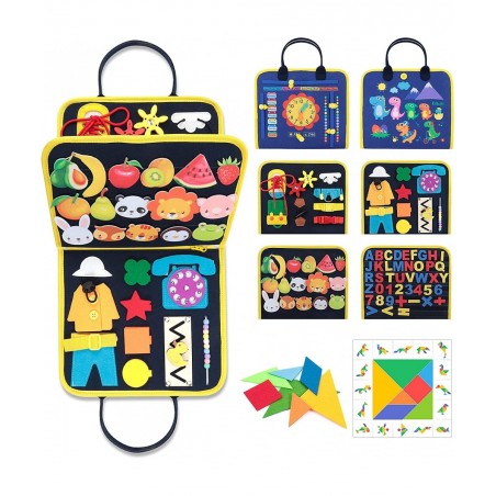 Nicetage Busy Board for Toddlers  Montessori Toys for 1 2 3 4 Year Old  Toddler Toys  Sensory Activity Board Learn Fine Motor...
