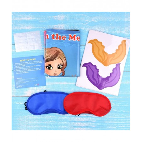 Mermaid Party Supplies Pin The Tail on The Mermaid Party Game with 24Pcs Tail Stickers for Mermaid Party Favors Kids Birthday...