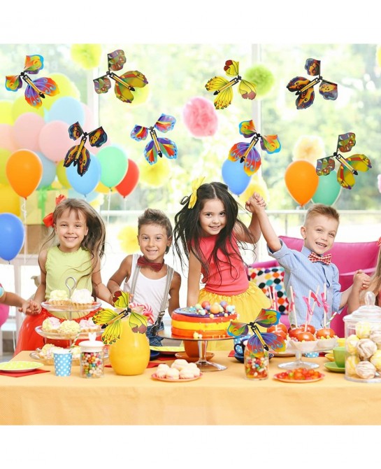 20 PCS Flying Butterfly Toy Magic Wind Up Flying Butterfly Surprise Box Wind Up Butterfly Surprise Toy for Wedding Birthday P...