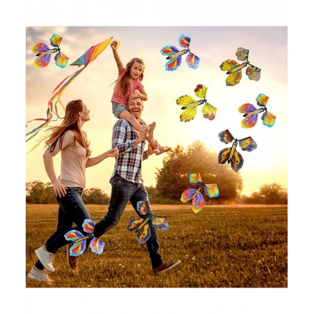 20 PCS Flying Butterfly Toy Magic Wind Up Flying Butterfly Surprise Box Wind Up Butterfly Surprise Toy for Wedding Birthday P...