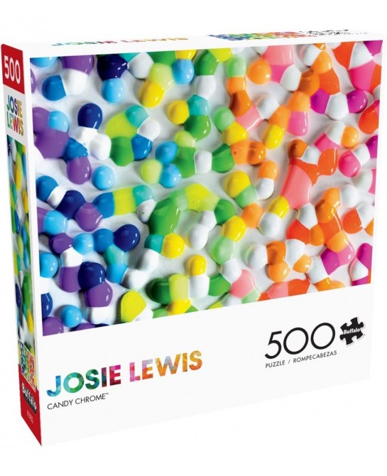 Josie Lewis - Candy Chrome - 500 Piece Jigsaw Puzzle $21.50 Jigsaw Puzzles