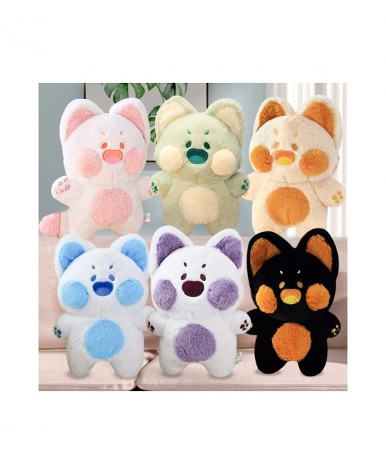 Cat Plush Cat Pillow Cute Red Panda Bear Plush Doll Doodle Meow Plush Toy Cute Cartoon Soft Stuffed Kitten Pillow Doll Plush ...