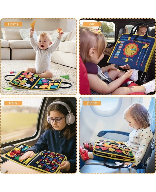 Nicetage Busy Board for Toddlers  Montessori Toys for 1 2 3 4 Year Old  Toddler Toys  Sensory Activity Board Learn Fine Motor...