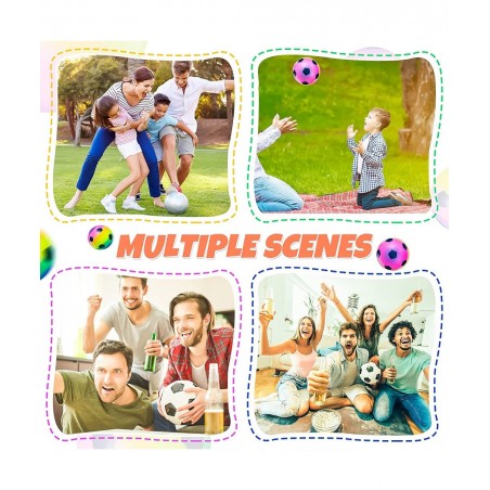 20 Pack Mini Sports Stress Balls Stress Relief Rainbow Soccer Balls 2.5 Inches Foam Soccer Ball Fun Soccer Party Favors for F...