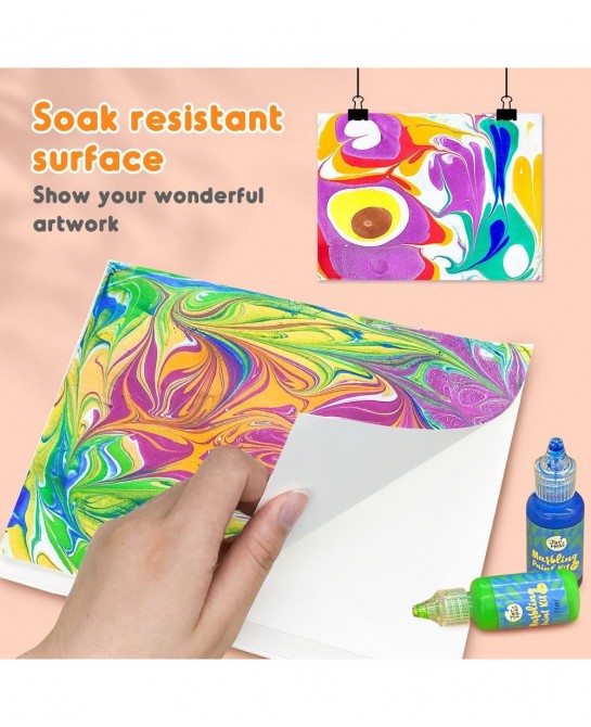 Marbling Paint Paper Best Paper Refill for All Marbling Paint Kit Perfect Water Art Paint Mate Paper Suit for Creative Painti...