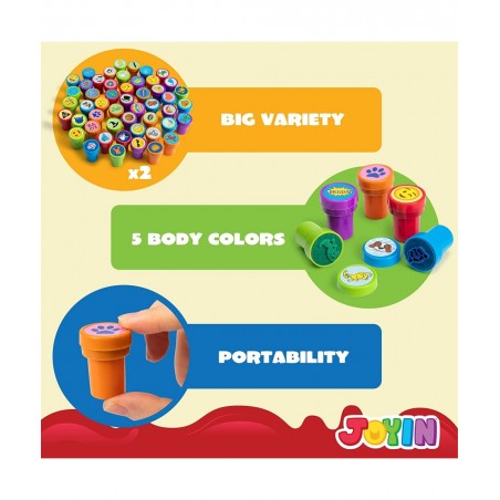 100PCS Assorted Stamps for Kids Self-Ink Stamps for Party Favor Teacher Stamps Kids Treasure Box Prize for Classroom Christma...
