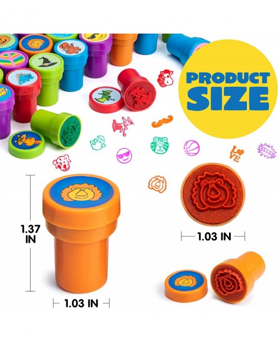 100PCS Assorted Stamps for Kids Self-Ink Stamps for Party Favor Teacher Stamps Kids Treasure Box Prize for Classroom Christma...