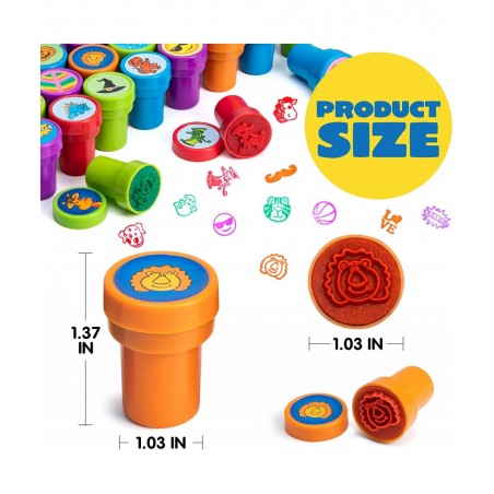 100PCS Assorted Stamps for Kids Self-Ink Stamps for Party Favor Teacher Stamps Kids Treasure Box Prize for Classroom Christma...