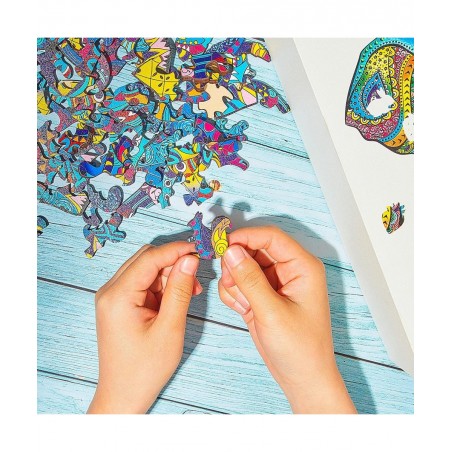 Elephant Wooden Puzzles Wooden Animal Shape Jigsaw Puzzles Colorful Elephant Funny Animal Puzzles Animal Shaped Wooden Craft ...