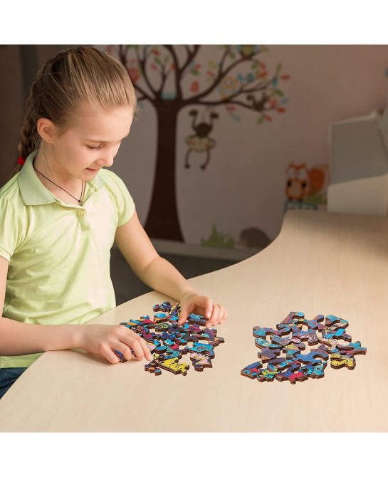 Elephant Wooden Puzzles Wooden Animal Shape Jigsaw Puzzles Colorful Elephant Funny Animal Puzzles Animal Shaped Wooden Craft ...
