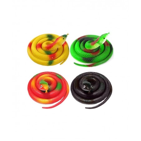 Rubber Snakes to Keep Birds Away 4 Pieces 27.5 Inch Realistic Rubber Snakes Plastic Fake Snakes Toy Snake for Garden Props to...