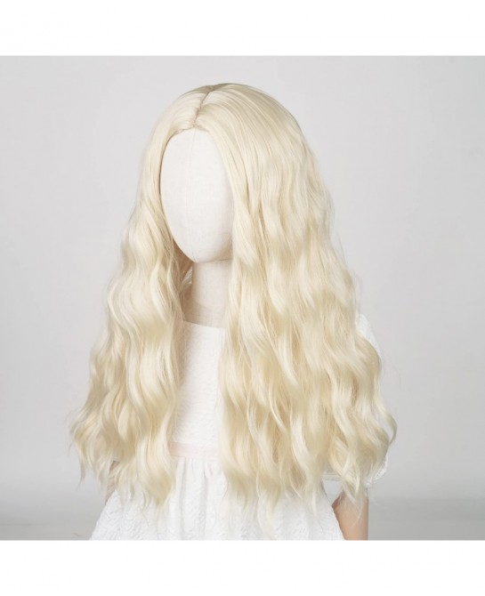 Blonde Kids Sarah Costume Wig Long Curly Blonde Cosplay Wig for Girls $41.56 Kids' Dress-Up Accessories