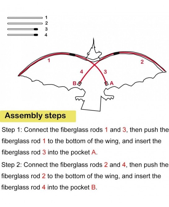 Dragon Kite for Kids 40x75 Inch Easy to Fly Kite Single Line Kites with Long Tail and Kite String $32.12 Kites & Wind Spinners
