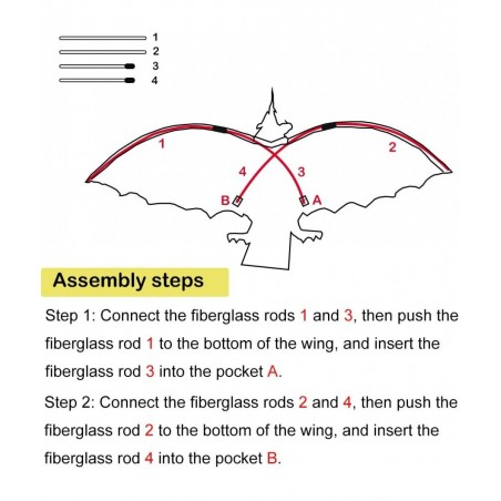 Dragon Kite for Kids 40x75 Inch Easy to Fly Kite Single Line Kites with Long Tail and Kite String $32.12 Kites & Wind Spinners