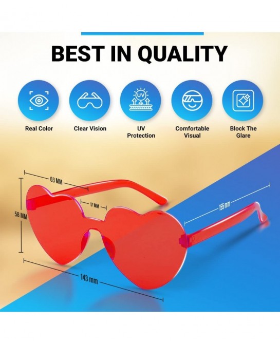 12-Pack Heart Sunglasses for Women – Sturdy Heart Shaped Sunglasses for Pride & Bachelorette Party Favors – UV400 Rainbow Sun...