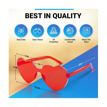 12-Pack Heart Sunglasses for Women – Sturdy Heart Shaped Sunglasses for Pride & Bachelorette Party Favors – UV400 Rainbow Sun...