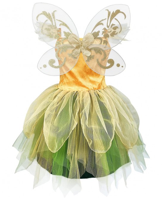Fairy Costume Dress for Girls Green Princess Flower Girl Dress Tutu Dress with Headband and Wings $47.96 Kids' Costumes