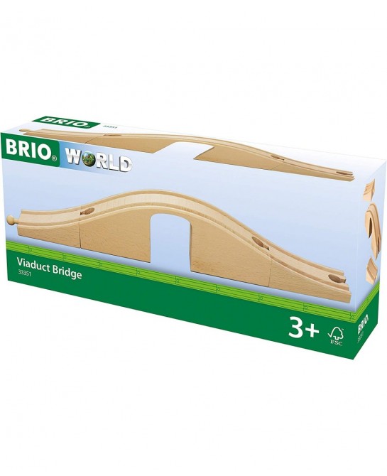 World 33351 - Viaduct Bridge - 3 Piece Wooden Toy Train Accessory for Kids Ages 3 and Up $51.05 Toy Vehicle Playsets