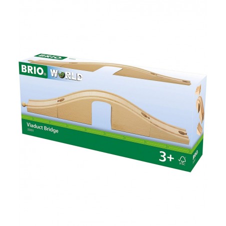 World 33351 - Viaduct Bridge - 3 Piece Wooden Toy Train Accessory for Kids Ages 3 and Up $51.05 Toy Vehicle Playsets