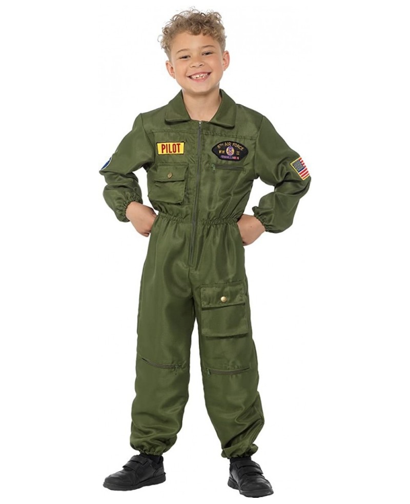 WWII Air Force Jet Fighter Pilot Child's Costume $46.55 Kids' Costumes