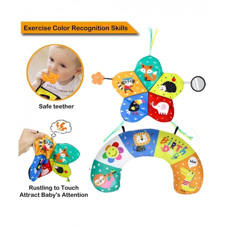 Tummy Time Pillow Toy Black and White High Contrast Tummy Time Baby Toys Montessori Toys for Babies Newborn Infants 0-6 6-12 ...