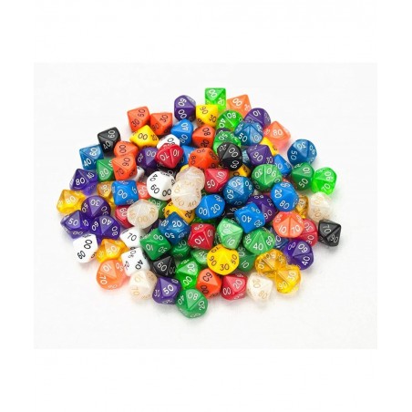 Polyhedral RPG Dice from D4 to D20| Role Playing Game Dice| D&D Dice in Random Colors| D10(00) Polyhedral - 100 Pack $39.34 G...