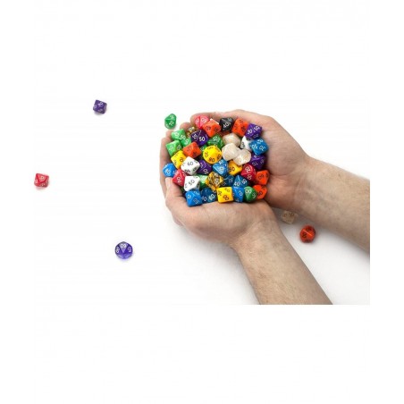 Polyhedral RPG Dice from D4 to D20| Role Playing Game Dice| D&D Dice in Random Colors| D10(00) Polyhedral - 100 Pack $39.34 G...