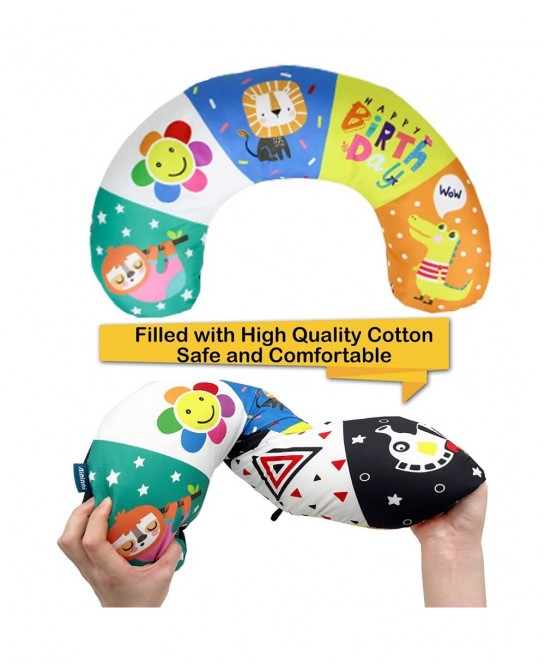 Tummy Time Pillow Toy Black and White High Contrast Tummy Time Baby Toys Montessori Toys for Babies Newborn Infants 0-6 6-12 ...