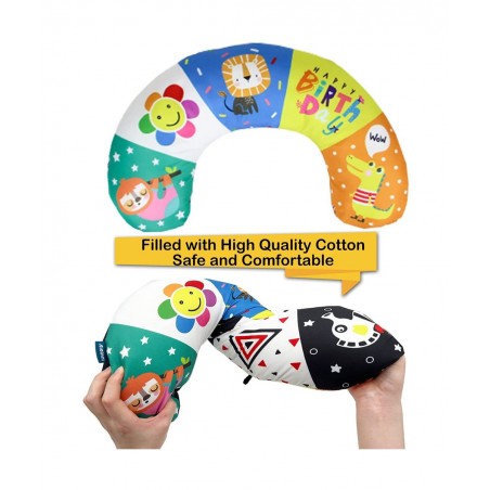 Tummy Time Pillow Toy Black and White High Contrast Tummy Time Baby Toys Montessori Toys for Babies Newborn Infants 0-6 6-12 ...