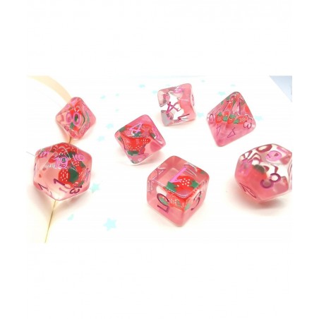 HS DICE Strawberries Dice Set DND Dice Set Polyhedral Dice Set for Dungeon and Dragons MTG RPG D&D D20 D12 D10 D8 D6 D4 $26.5...