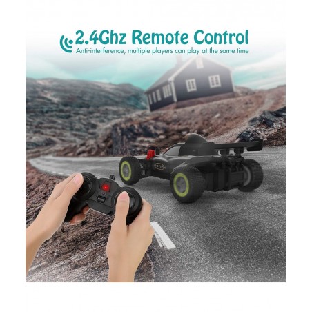 RC Racing Car 4WD 2.4Ghz Remote Control Car 10-15KM/H High Speed Drift RC Car 1:20 Scale Variable Speed and 4 Batteries Toys ...