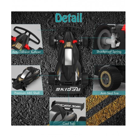 RC Racing Car 4WD 2.4Ghz Remote Control Car 10-15KM/H High Speed Drift RC Car 1:20 Scale Variable Speed and 4 Batteries Toys ...