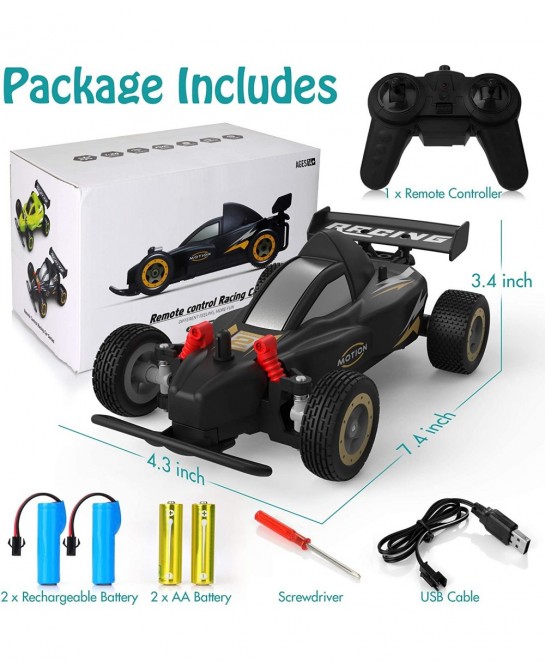 RC Racing Car 4WD 2.4Ghz Remote Control Car 10-15KM/H High Speed Drift RC Car 1:20 Scale Variable Speed and 4 Batteries Toys ...
