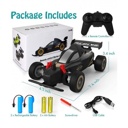 RC Racing Car 4WD 2.4Ghz Remote Control Car 10-15KM/H High Speed Drift RC Car 1:20 Scale Variable Speed and 4 Batteries Toys ...