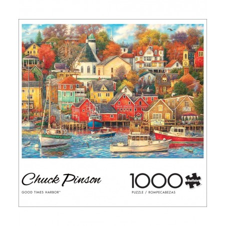 Good Times Harbor - 1000 Piece Jigsaw Puzzle $26.37 Jigsaw Puzzles