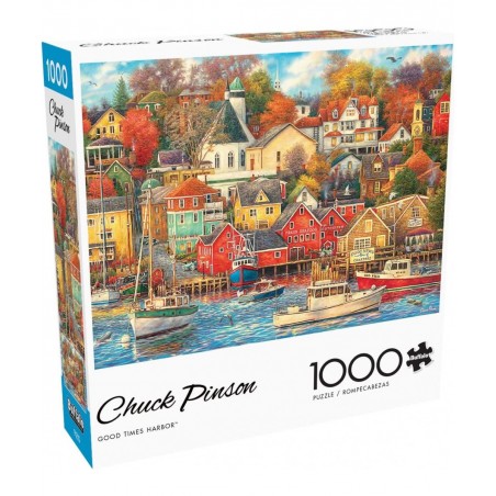 Good Times Harbor - 1000 Piece Jigsaw Puzzle $26.37 Jigsaw Puzzles